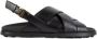 TOD'S Flat Sandals Black Dames - Thumbnail 1