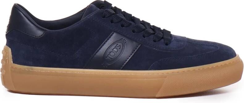 TOD'S Galaxy Blue Suede Sneakers Blue Heren