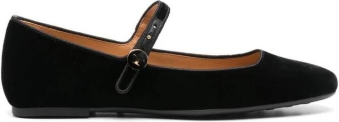 TOD'S Gebande Ballerina Flats Black Dames