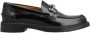 TOD'S Geborsteld kalfsleren mocassins met metalen ring Black Dames - Thumbnail 1