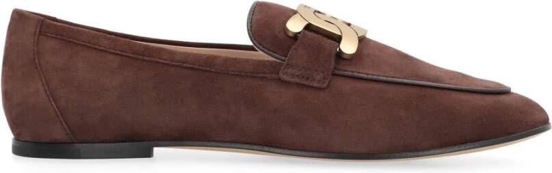 TOD'S Geitenleren Loafers Brown Dames