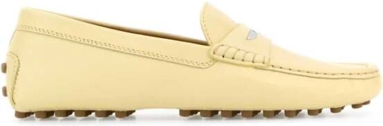 TOD'S Gele Leren Loafers Yellow Dames