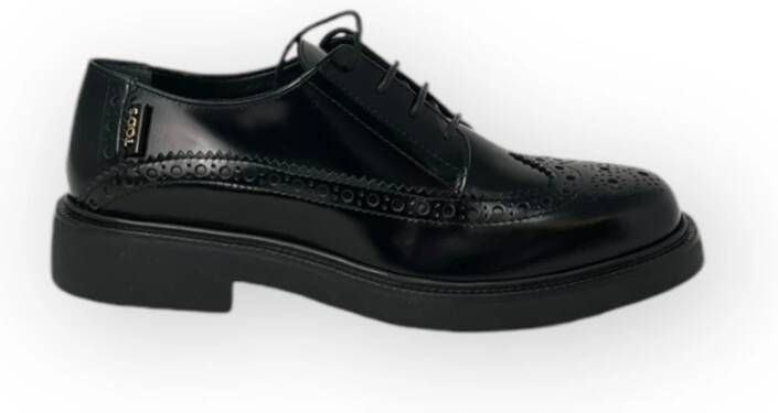 TOD'S Geveterde Leren Schoenen Black Dames