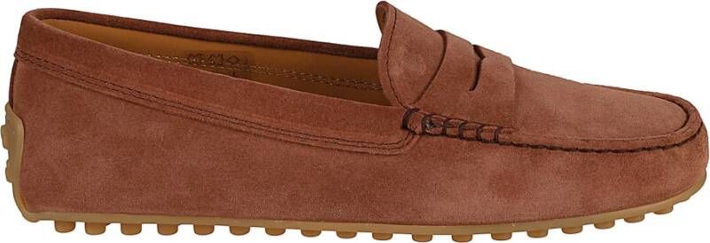 TOD'S Gomma 10L Mocassino Platte Schoenen Brown Dames