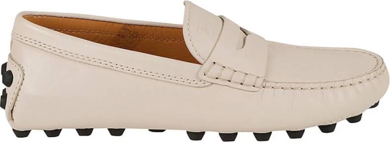 TOD'S Gommino Macro 52K Moccasin Platte Schoenen Beige Dames