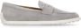 TOD'S Grijze Leren Loafers met Logo-afdruk Gray Dames - Thumbnail 1