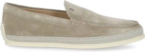 TOD'S Grijze platte loafers voor heren Gray Heren