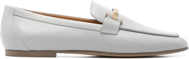 TOD'S Grijze Platte Schoenen Amandel Teen Gray Dames