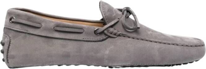 TOD'S Grijze platte schoenen met amandel teen Gray Heren