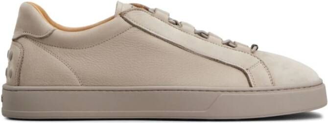 TOD'S Grijze Sneakers met Logo Print Tong Gray Heren