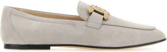 TOD'S Grijze Suède Kate Loafers Gray Dames