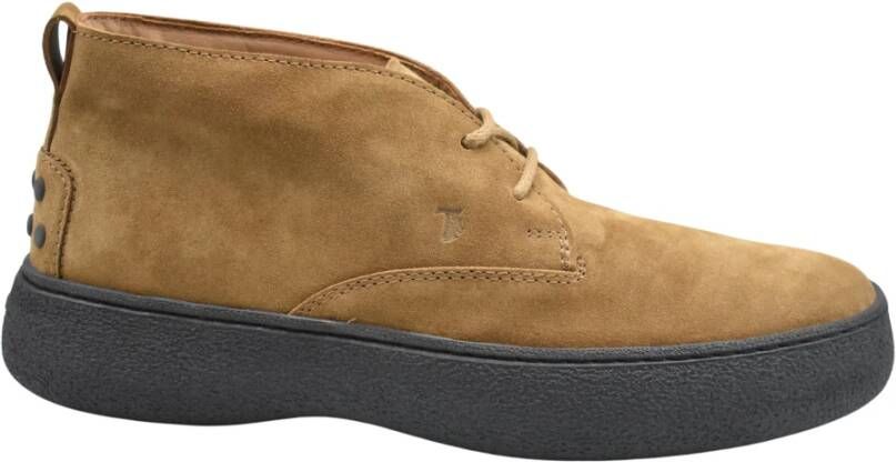 TOD'S Grijze Veterschoenen voor Mannen Beige Heren