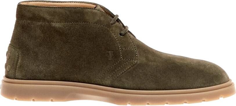 TOD'S Groene Enkellaarzen voor Mannen Green Heren