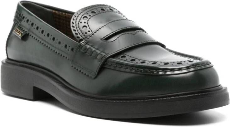 TOD'S Groene Kalfsleer Gevangen Stijl Black Dames