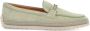 TOD'S Groene Kalfsleren Loafers met Gouden Detail Green Dames - Thumbnail 1