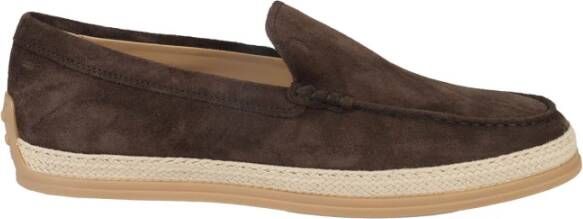 TOD'S Stijlvolle Slip-On Loafers Brown Heren