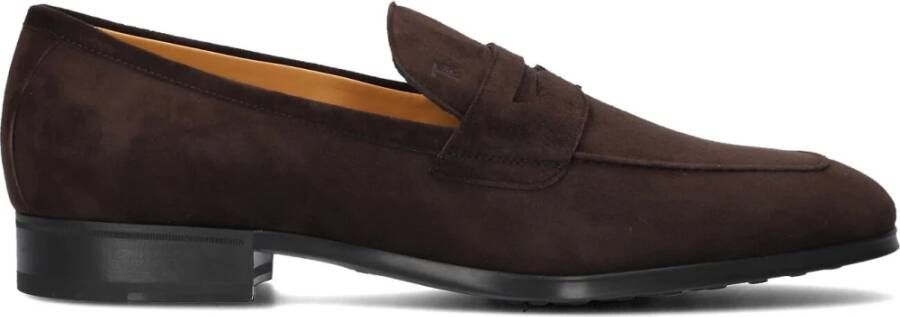 TOD'S Heren Bruin Suède Instappers Brown Heren