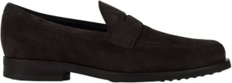 TOD'S Leren Mocassin Schoen Brown Heren