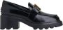 TOD'S Italiaanse leren mocassins met metalen detail Black Dames - Thumbnail 1