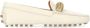 TOD'S Ivoor Leren Loafers met Metalen Details Beige Dames - Thumbnail 1