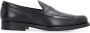 TOD'S Kalfsleren Penny Bar Loafers Black Heren - Thumbnail 1