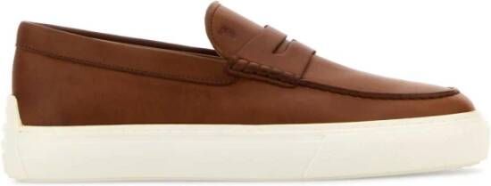 TOD'S Suede Mocassins met Monogram Brown Heren