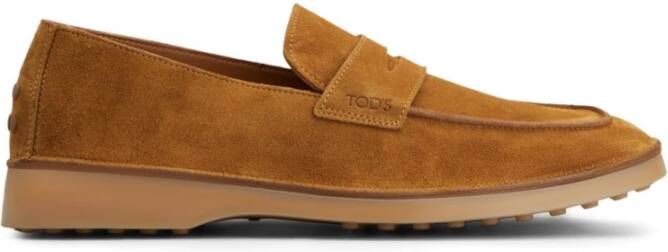 TOD'S Karamelbruine Slip-On Gommino Schoenen Brown Heren