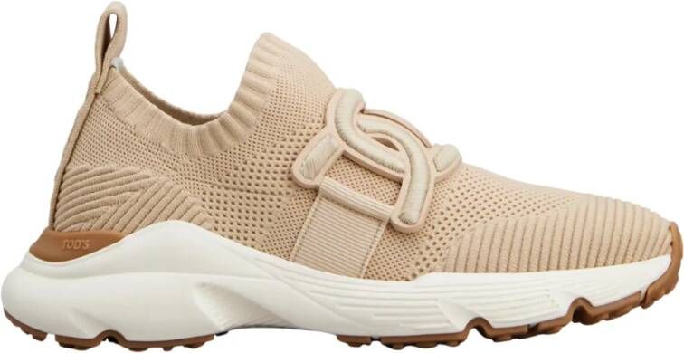 TOD'S Kate Slip-on Sneakers in Stof Beige Dames