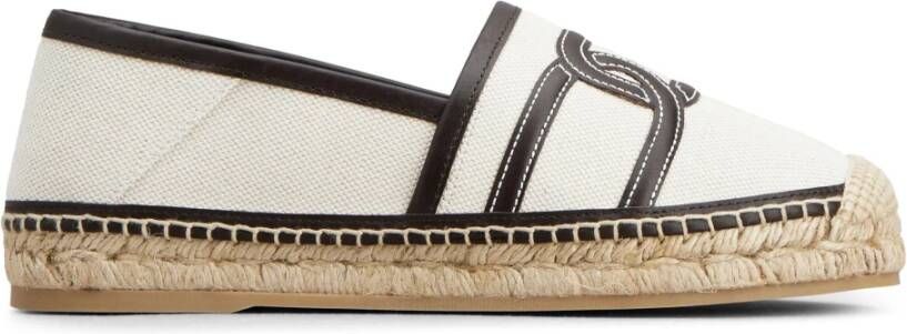 TOD'S Ketting Espadrilles in Beige Katoen Beige Dames