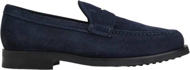 TOD'S Klassieke Blauwe Mocassins Blue Heren