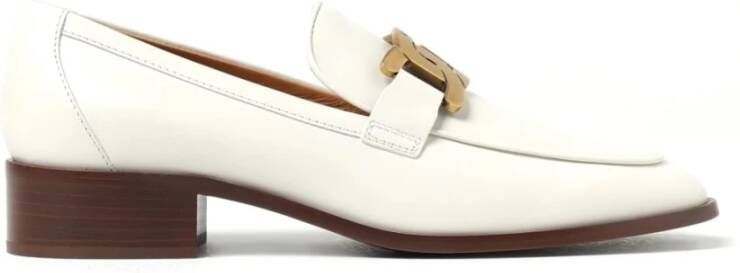 TOD'S Klassieke Leren Instappers White Dames