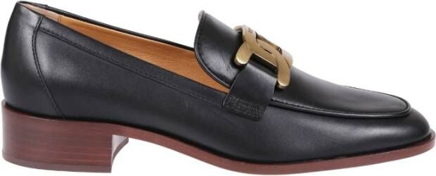 TOD'S Klassieke Leren Loafer Schoenen Black Dames