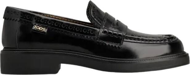 TOD'S Klassieke Leren Loafers Black Dames