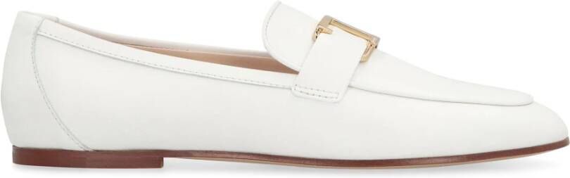 TOD'S Klassieke leren loafers White Dames