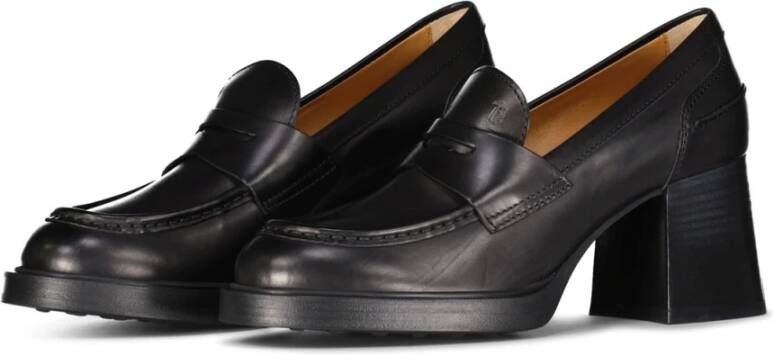 TOD'S Klassieke loafers met hak Black Dames