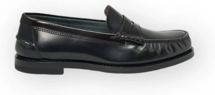 TOD'S Klassieke rubberen zool mocassinschoenen Black Dames