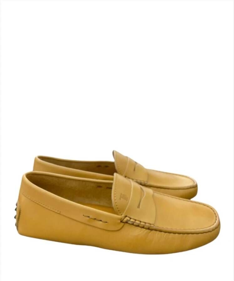 TOD'S Klassieke Slip-On Mocassin Yellow Heren