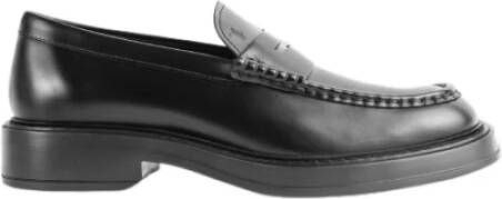 TOD'S Klassieke Zwarte Leren Loafers Black Heren