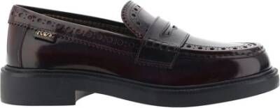 TOD'S Lakleren Loafers met Blokhak Brown Dames