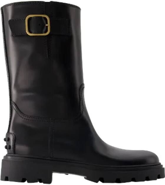 TOD'S Leather boots Black Dames