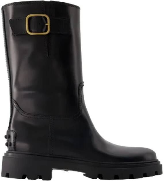 TOD'S Leather boots Black Dames
