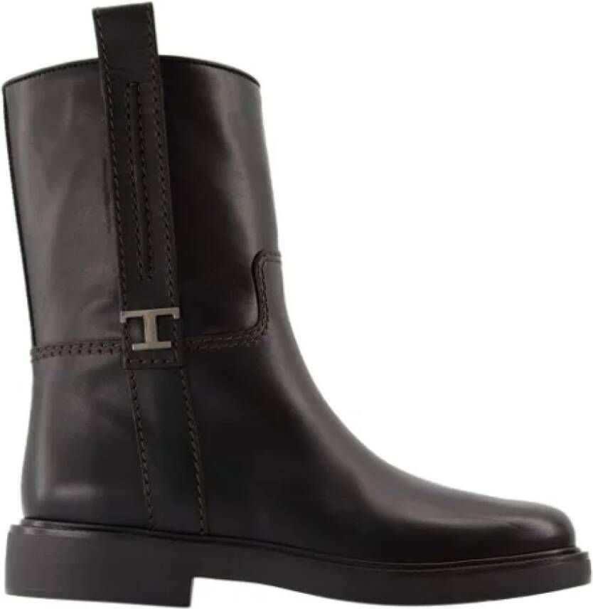 TOD'S Leather boots Black Dames