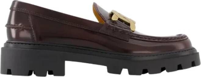 TOD'S Leather flats Brown Dames