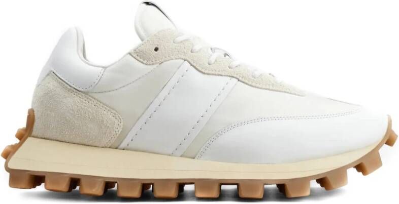 TOD'S Leren en suède sneakers White Heren