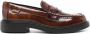 TOD'S Leren Kalfsleren Gevangen Stijl Schoenen Brown Dames - Thumbnail 1