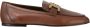 TOD'S Bruine leren platte schoenen met goudkleurige gesp Brown Dames - Thumbnail 2