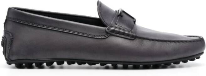 TOD'S Leren Loafer met Banddetail Gray Heren