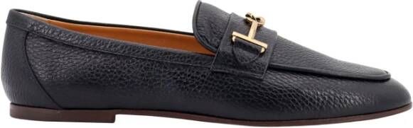 TOD'S Leren Loafer met T-Ring Detail Black Dames