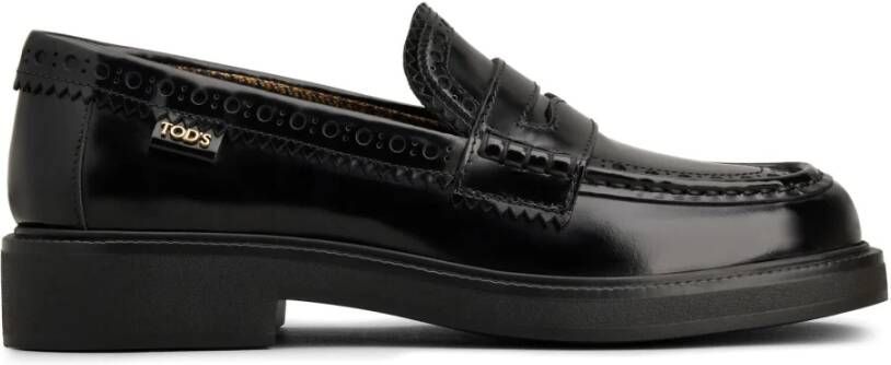 TOD'S Leren Loafer Schoen Black Dames