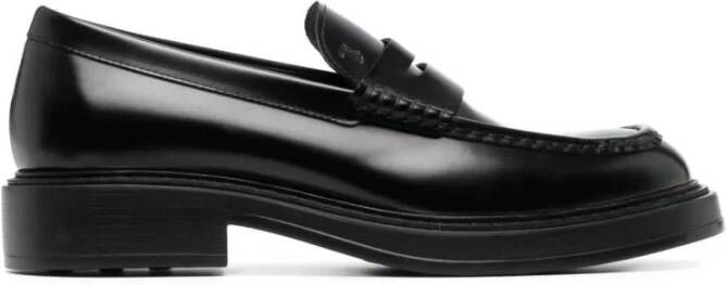 TOD'S Leren Loafer Schoen Black Heren